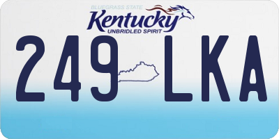 KY license plate 249LKA