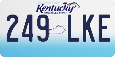 KY license plate 249LKE