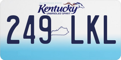 KY license plate 249LKL