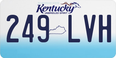 KY license plate 249LVH