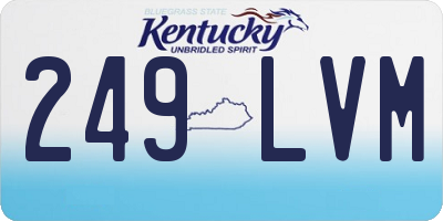 KY license plate 249LVM