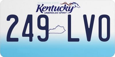KY license plate 249LVO