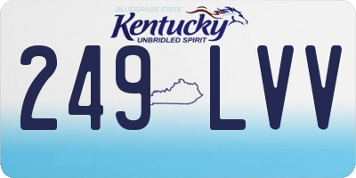 KY license plate 249LVV