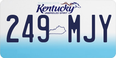 KY license plate 249MJY