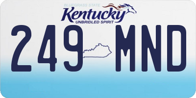 KY license plate 249MND