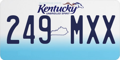 KY license plate 249MXX