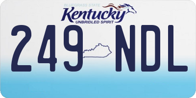 KY license plate 249NDL