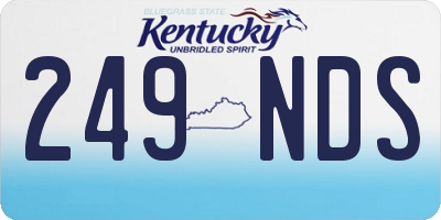KY license plate 249NDS