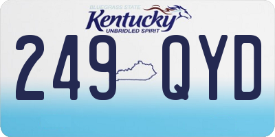KY license plate 249QYD