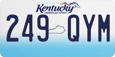 KY license plate 249QYM