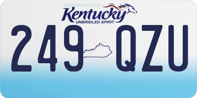 KY license plate 249QZU