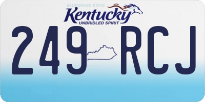 KY license plate 249RCJ