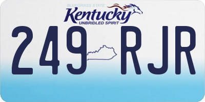KY license plate 249RJR