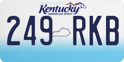 KY license plate 249RKB