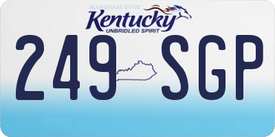 KY license plate 249SGP