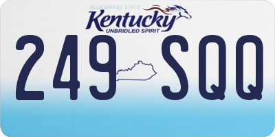 KY license plate 249SQQ