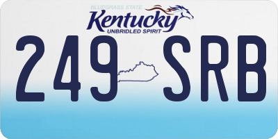 KY license plate 249SRB