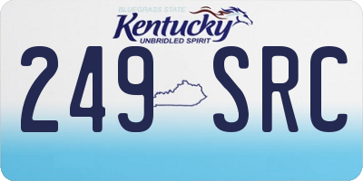 KY license plate 249SRC