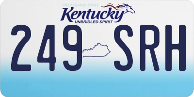 KY license plate 249SRH
