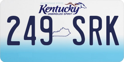KY license plate 249SRK