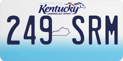 KY license plate 249SRM