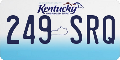KY license plate 249SRQ