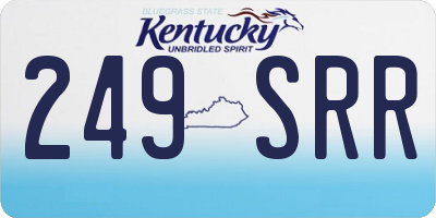 KY license plate 249SRR
