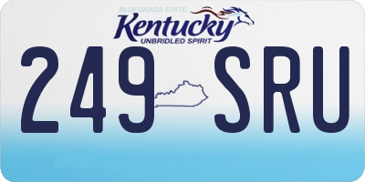 KY license plate 249SRU