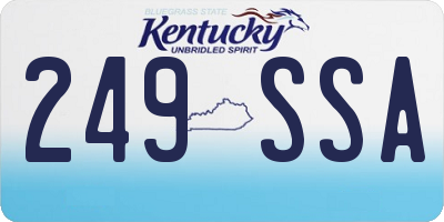 KY license plate 249SSA