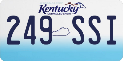 KY license plate 249SSI