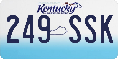 KY license plate 249SSK