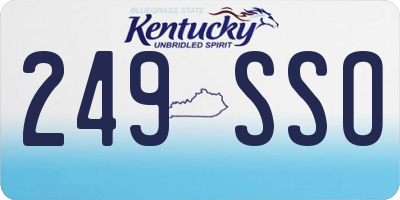 KY license plate 249SSO