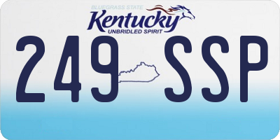 KY license plate 249SSP