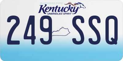 KY license plate 249SSQ