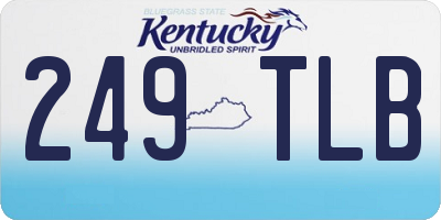 KY license plate 249TLB