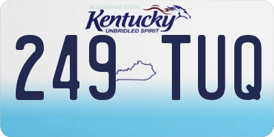 KY license plate 249TUQ
