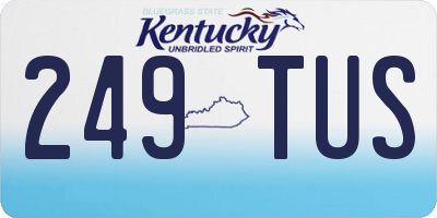 KY license plate 249TUS