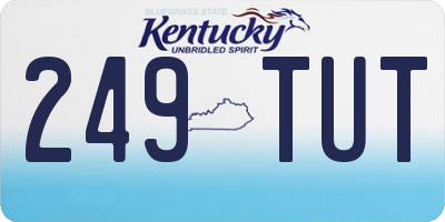 KY license plate 249TUT