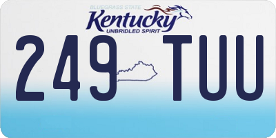 KY license plate 249TUU