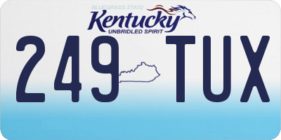 KY license plate 249TUX