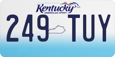 KY license plate 249TUY