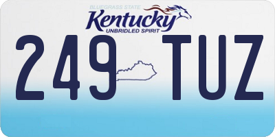 KY license plate 249TUZ