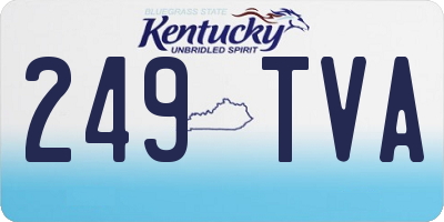 KY license plate 249TVA
