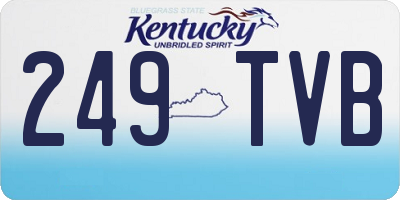 KY license plate 249TVB