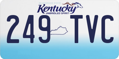 KY license plate 249TVC