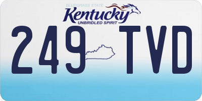 KY license plate 249TVD