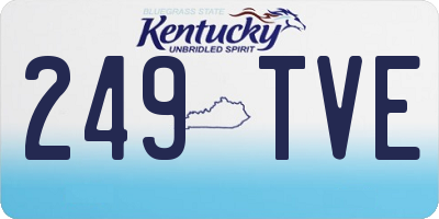 KY license plate 249TVE