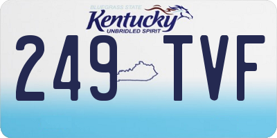 KY license plate 249TVF