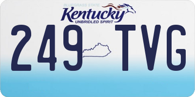 KY license plate 249TVG