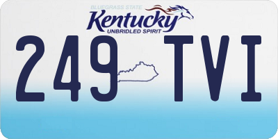 KY license plate 249TVI